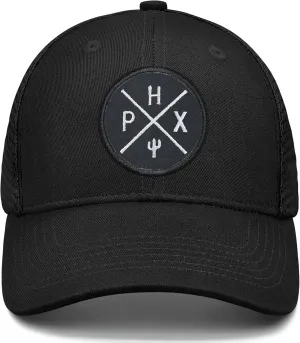 City Flat Brim Snapback Trucker Hat Mesh Hip Hop Flat Bill hat for Men & Women Unite State Adjustable Baseball Cap