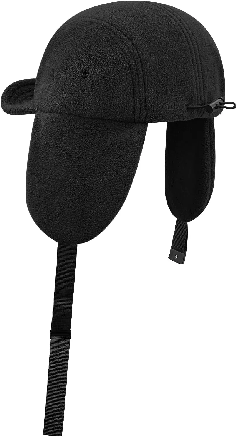Clakllie Trooper Trapper Hat Ushanka Russian Cap with Visor Earflap Winter Cap for Men Warm Aviator Eskimo Hat
