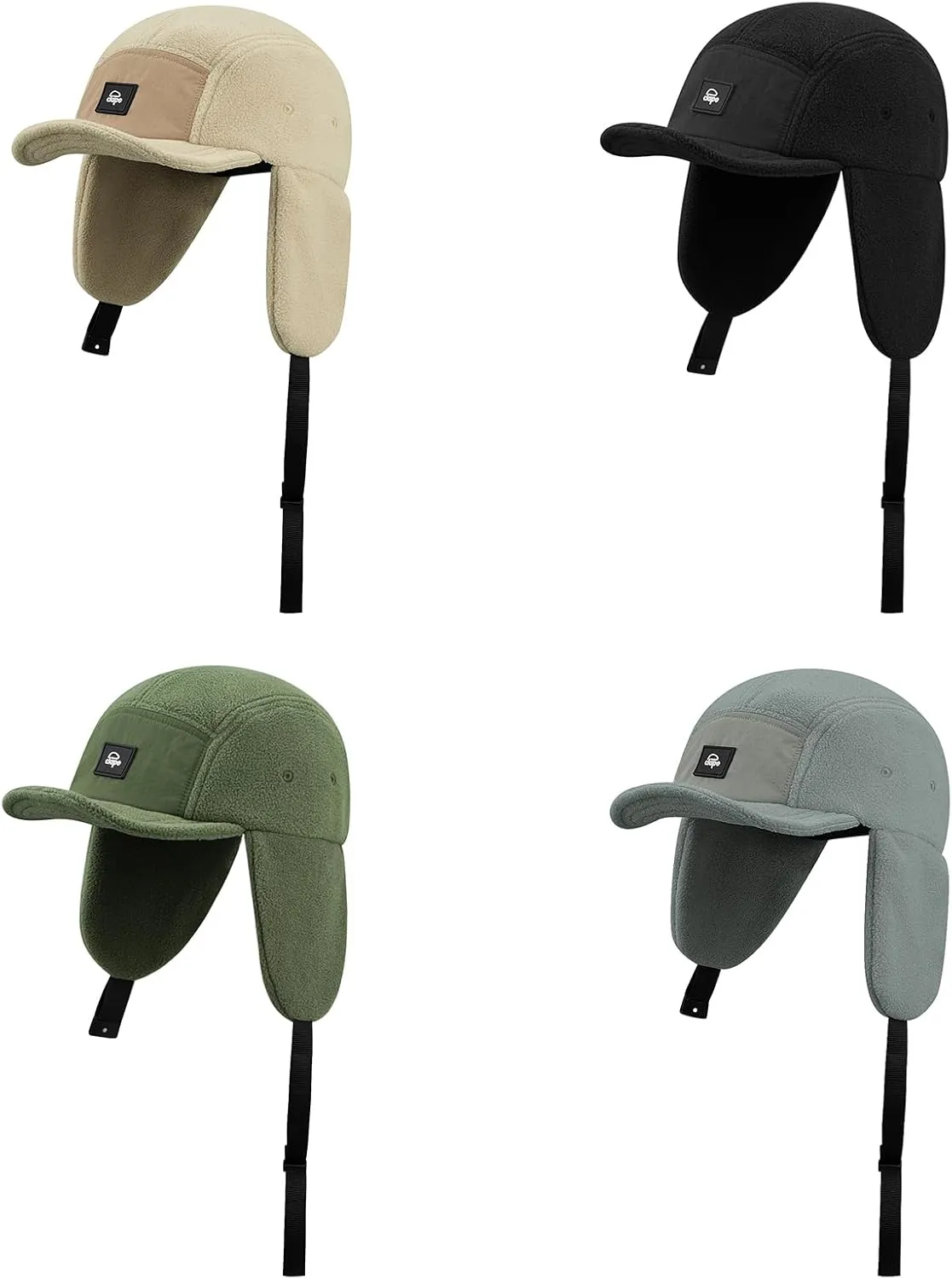 Clakllie Trooper Trapper Hat Ushanka Russian Cap with Visor Earflap Winter Cap for Men Warm Aviator Eskimo Hat