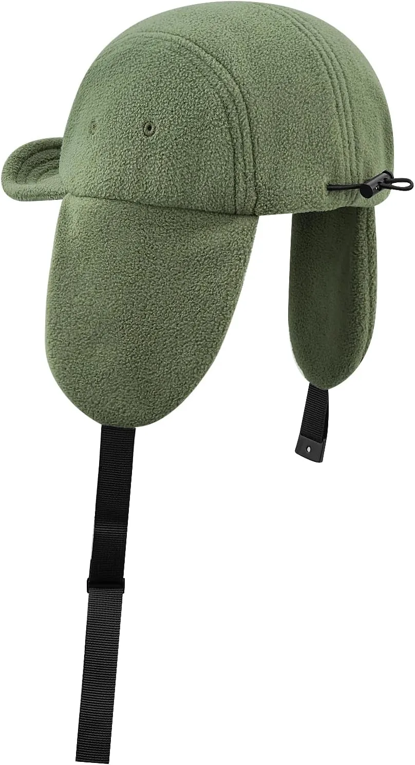 Clakllie Trooper Trapper Hat Ushanka Russian Cap with Visor Earflap Winter Cap for Men Warm Aviator Eskimo Hat
