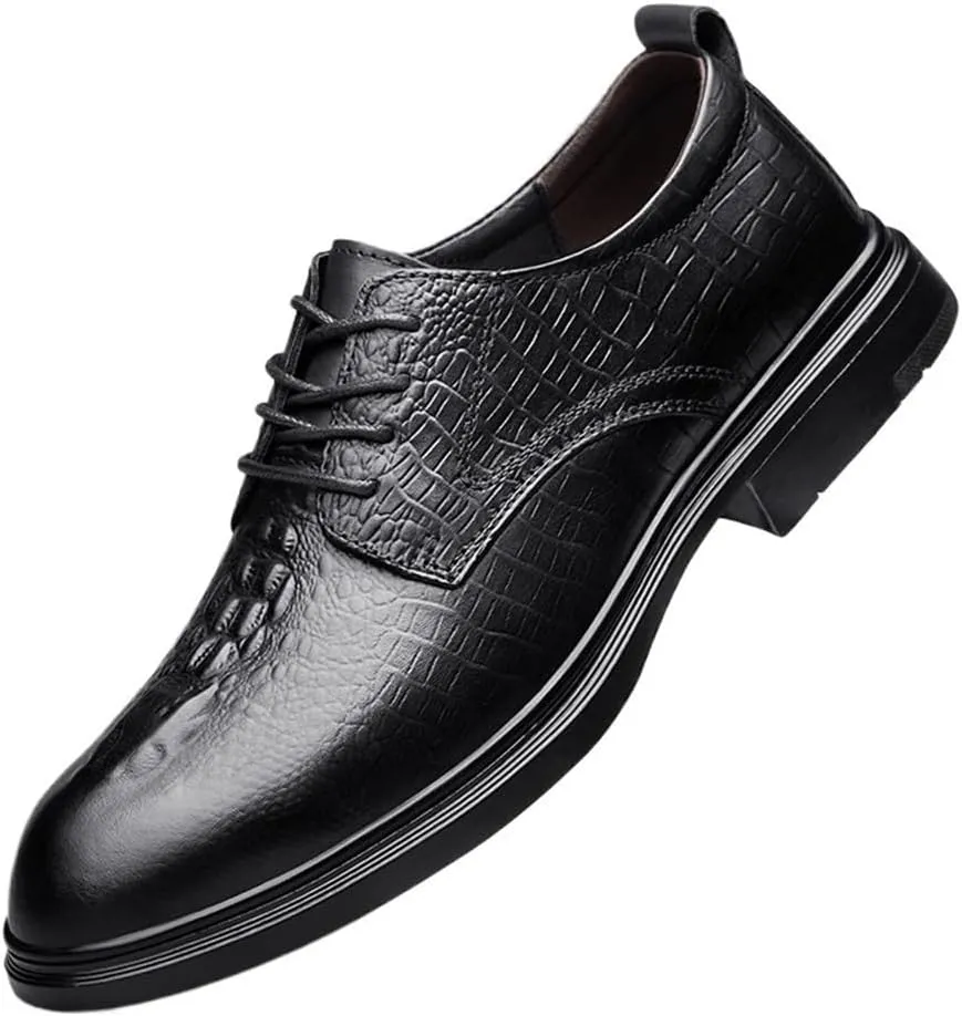 Classic Cap Toe Oxfords Lace Up Brogue Dress Shoes Lug Sole Casual Comfort Business Work Office Shoes
