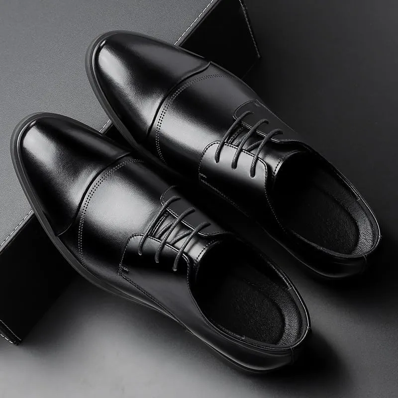 Classic Men's Leather Dress Shoes Genuine Leather Men Brogue Oxford Shoes