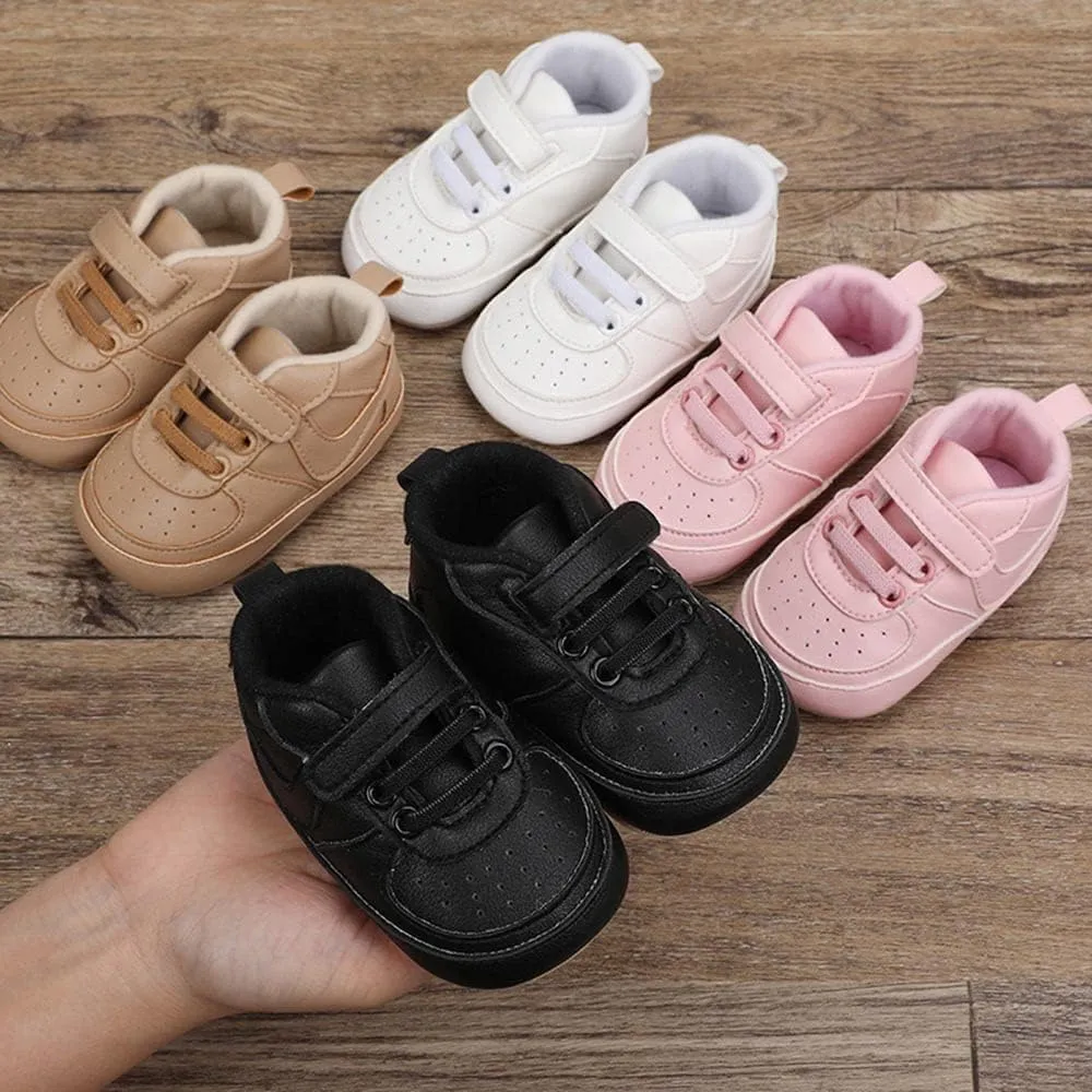 Clowora Unsex Baby Shoes Boys Girls Infant Sneakers Non-Slip Soft Rubber Sole Toddler Crib First Walker Lightweight Shoes