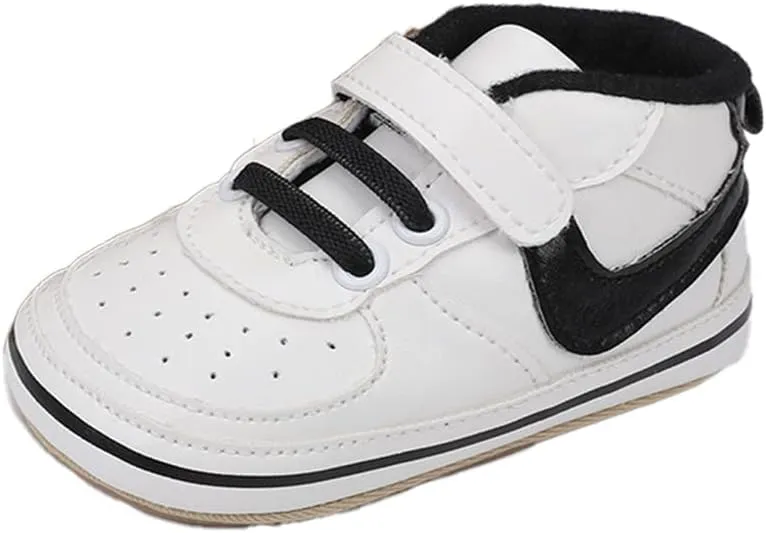 Clowora Unsex Baby Shoes Boys Girls Infant Sneakers Non-Slip Soft Rubber Sole Toddler Crib First Walker Lightweight Shoes