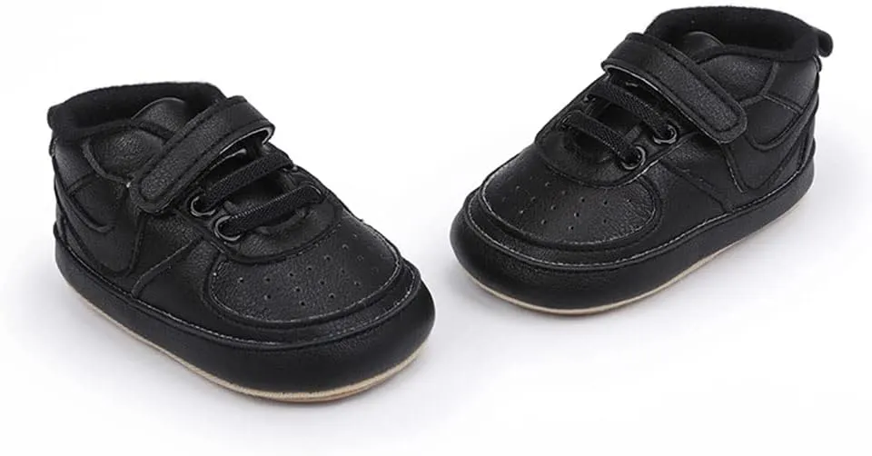 Clowora Unsex Baby Shoes Boys Girls Infant Sneakers Non-Slip Soft Rubber Sole Toddler Crib First Walker Lightweight Shoes