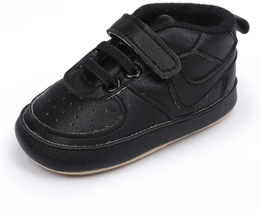 Clowora Unsex Baby Shoes Boys Girls Infant Sneakers Non-Slip Soft Rubber Sole Toddler Crib First Walker Lightweight Shoes