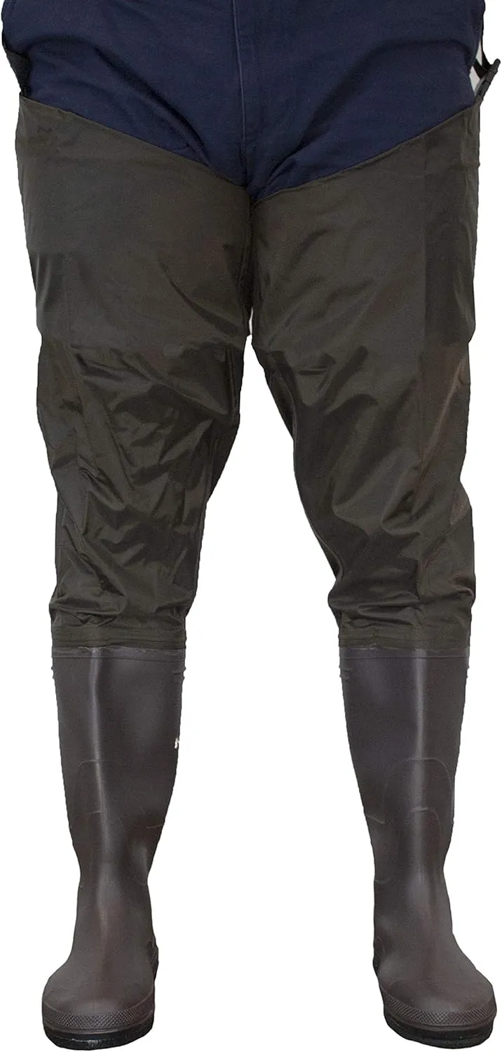 Compass 360 Men's Windward Adjustable PVC Hip Bootfoot Wader for Fly Fishing Outdoors