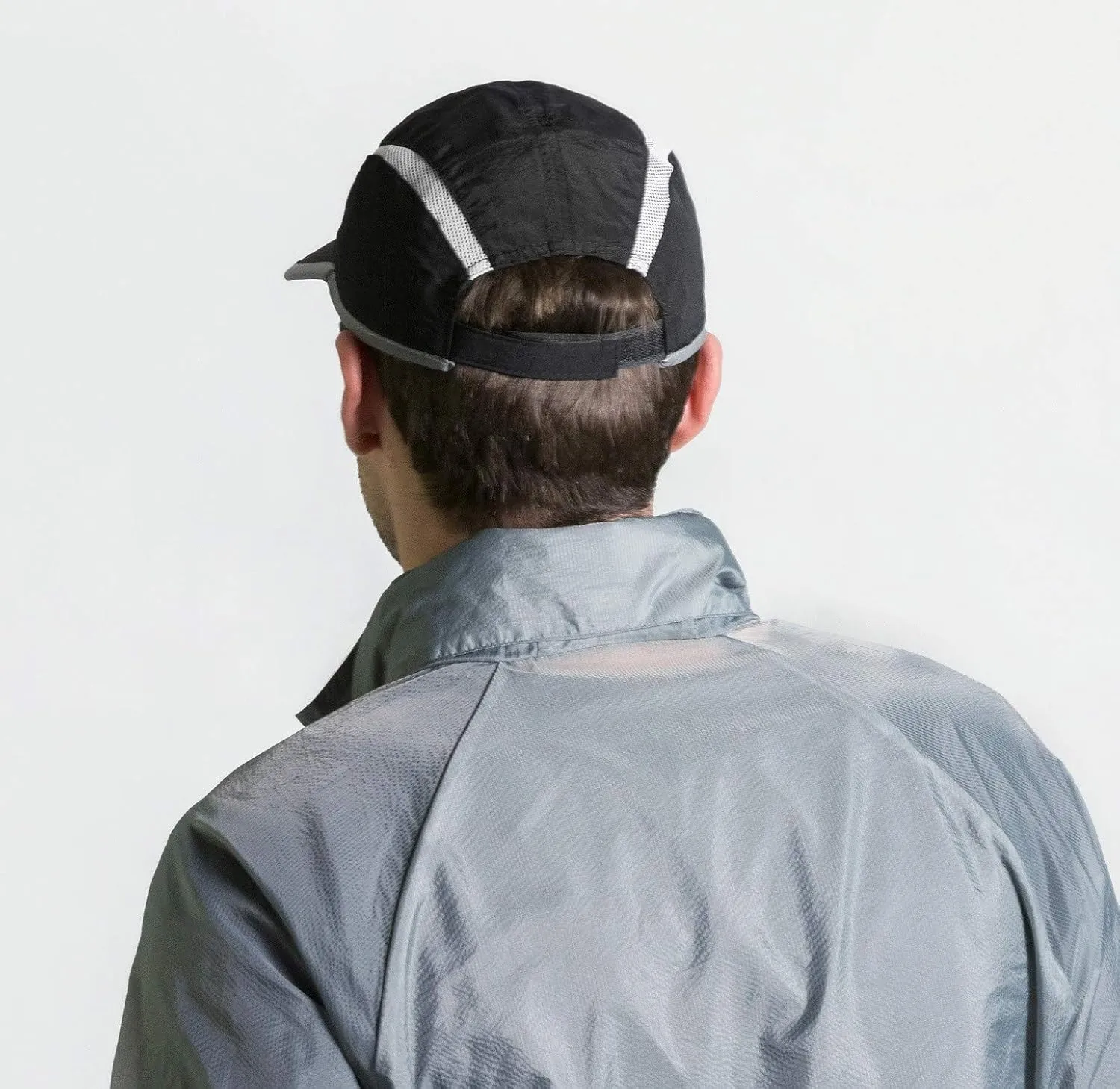 Connectyle Foldable Mesh Sports Cap with Reflective Stripe Breathable Sun Runner Cap
