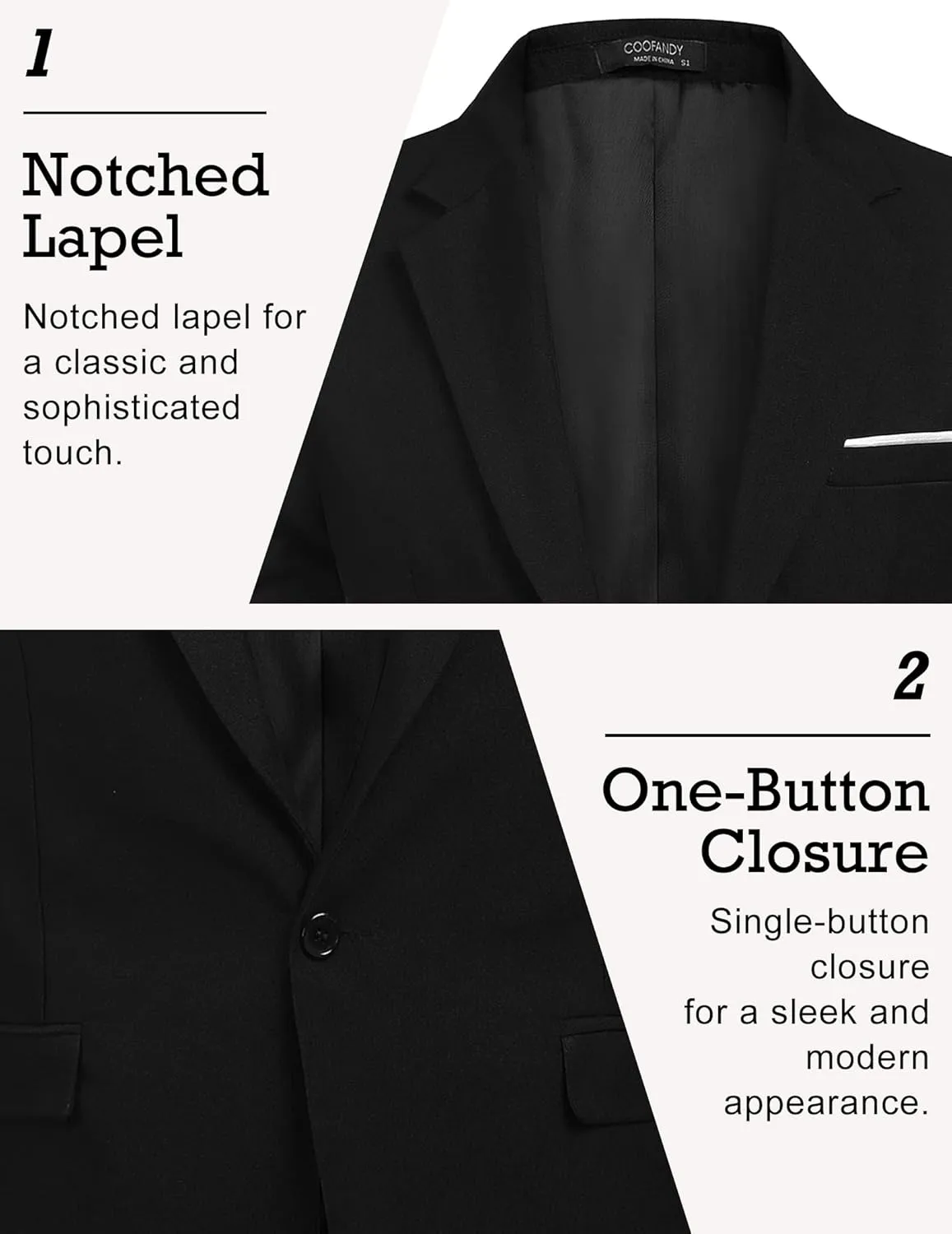 COOFANDY Men's Casual Suit Blazer Jackets Lightweight Sports Coats One Button Linen Texture Jacket
