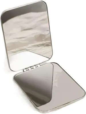 Cosmetic Mirror Small Mirror Double-Sided Portable Cosmetic Mirror Portable Foldable Foldable Mini Handheld Table Top Vertical Cosmetic Mirror Dressing Table Mirror (Color : One C (One Color Medium)