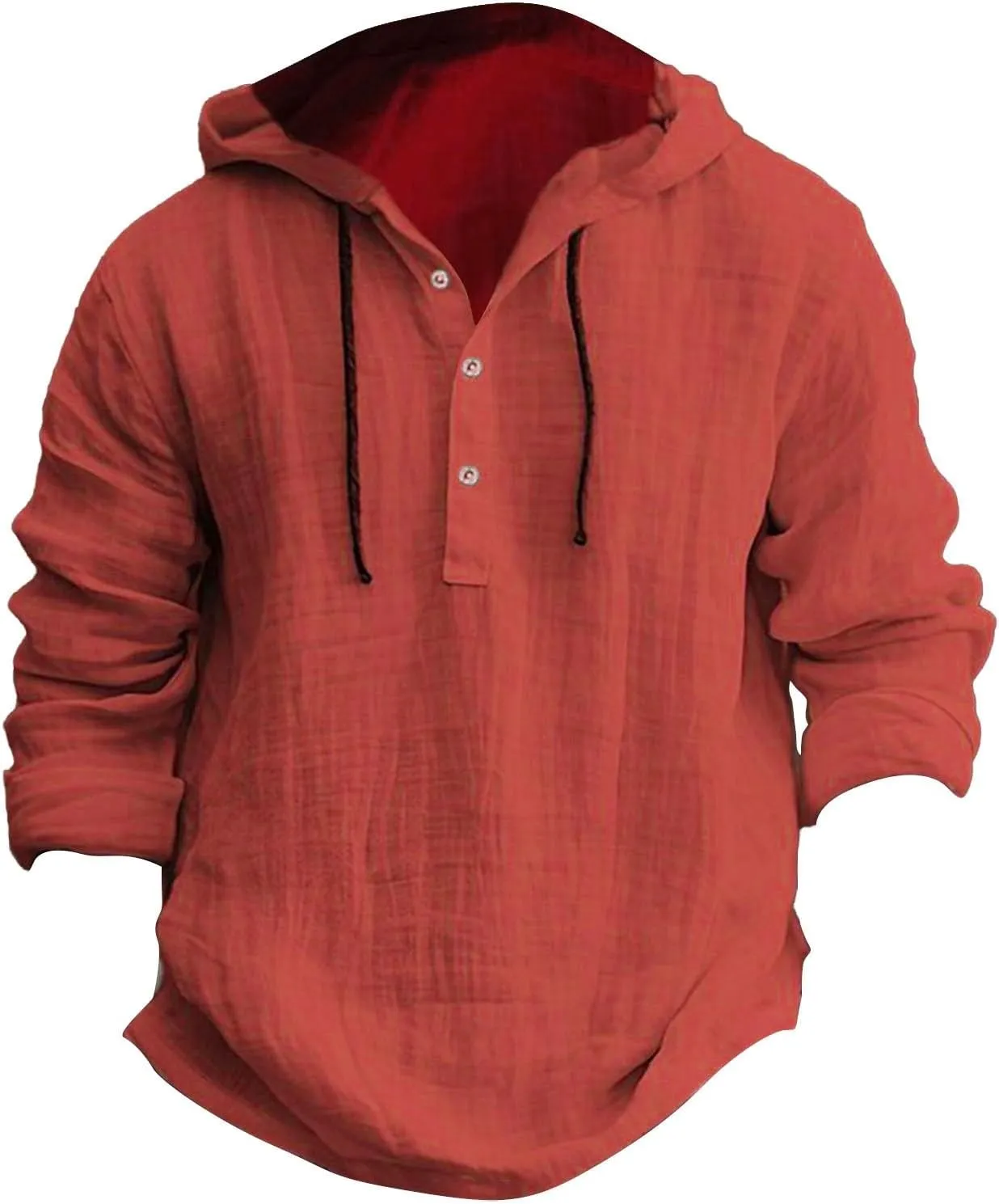 Cotton Hoodie Men Long Sleeve Summer Button Up Hooded Beach Fashion V Neck Dry Fit Tops Oversized Stylish Holiday Shirts