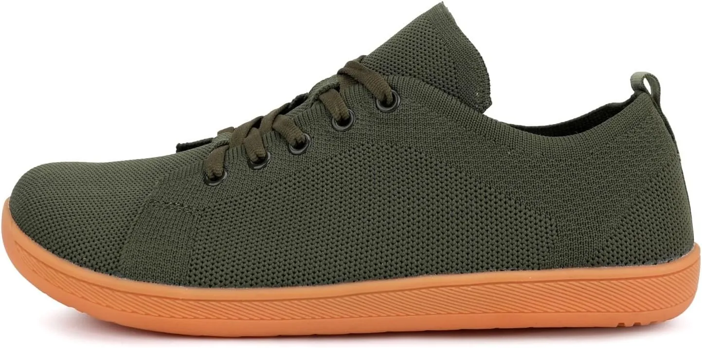 Couple Solid Color Wide Head Outdoor Barefoot Casual Shoes Breathable Comfortable Mens Sneaker Shoes with Arch Support