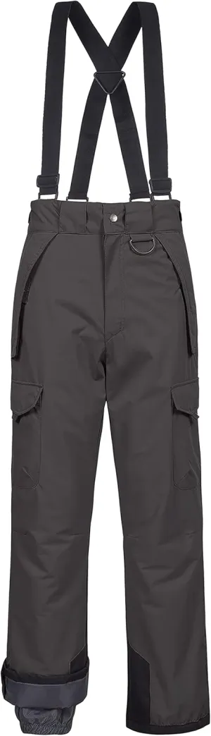 CREATMO US Men's Snow Pants Ski Bibs Waterproof Insulated Winter Snowboard Cargo