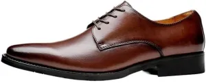 CSCDD Men's Formal Leather Inner Soft Comfortable Business Soft-Soled Derby Shoes British-Style Pointed Toe Suitable for Banquet Travel