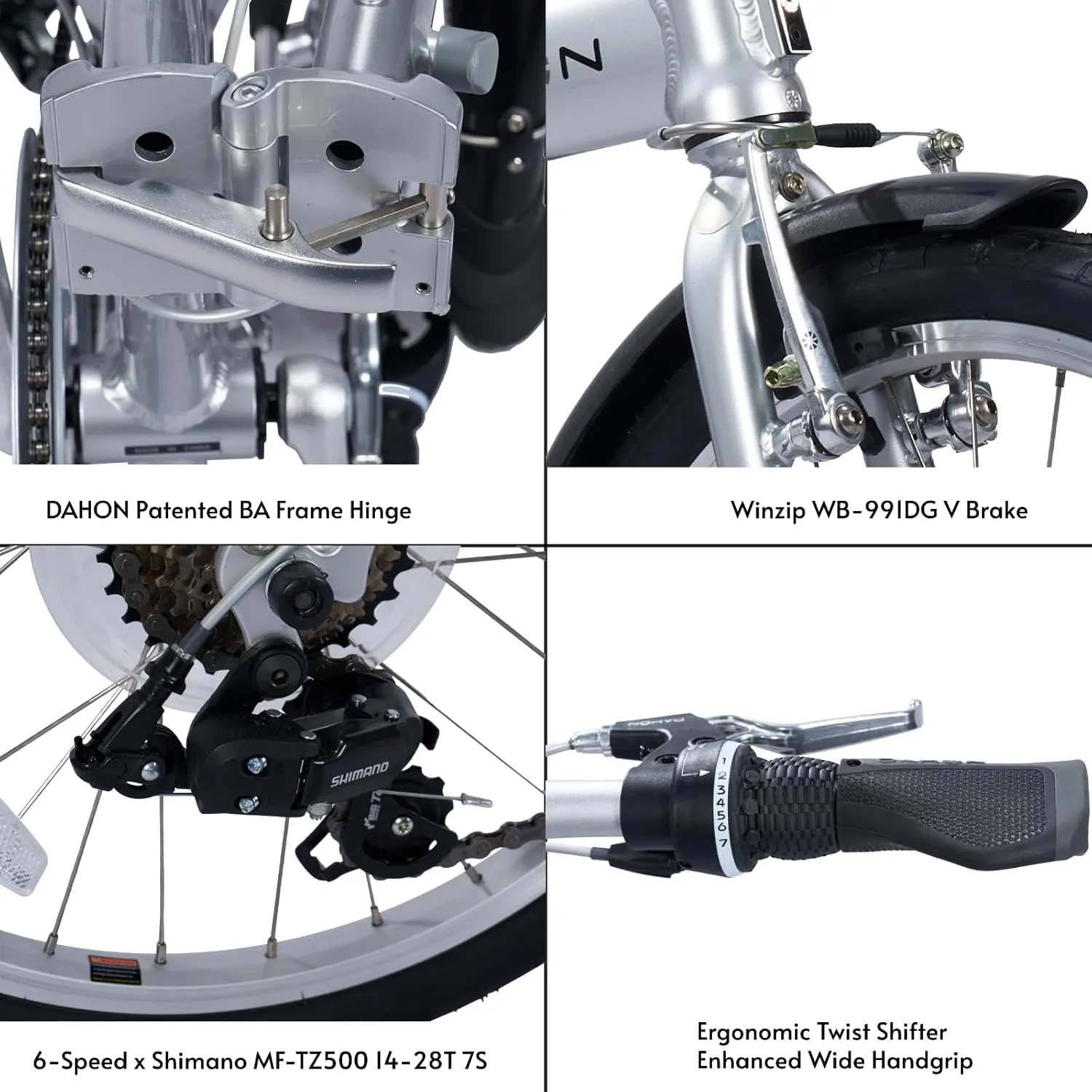 Dahon Route 20 inch Folding Bike for Adults, 7 Speed Drivertrain by Shimano, Aluminum Frame Foldable Bicycle with V Brake
