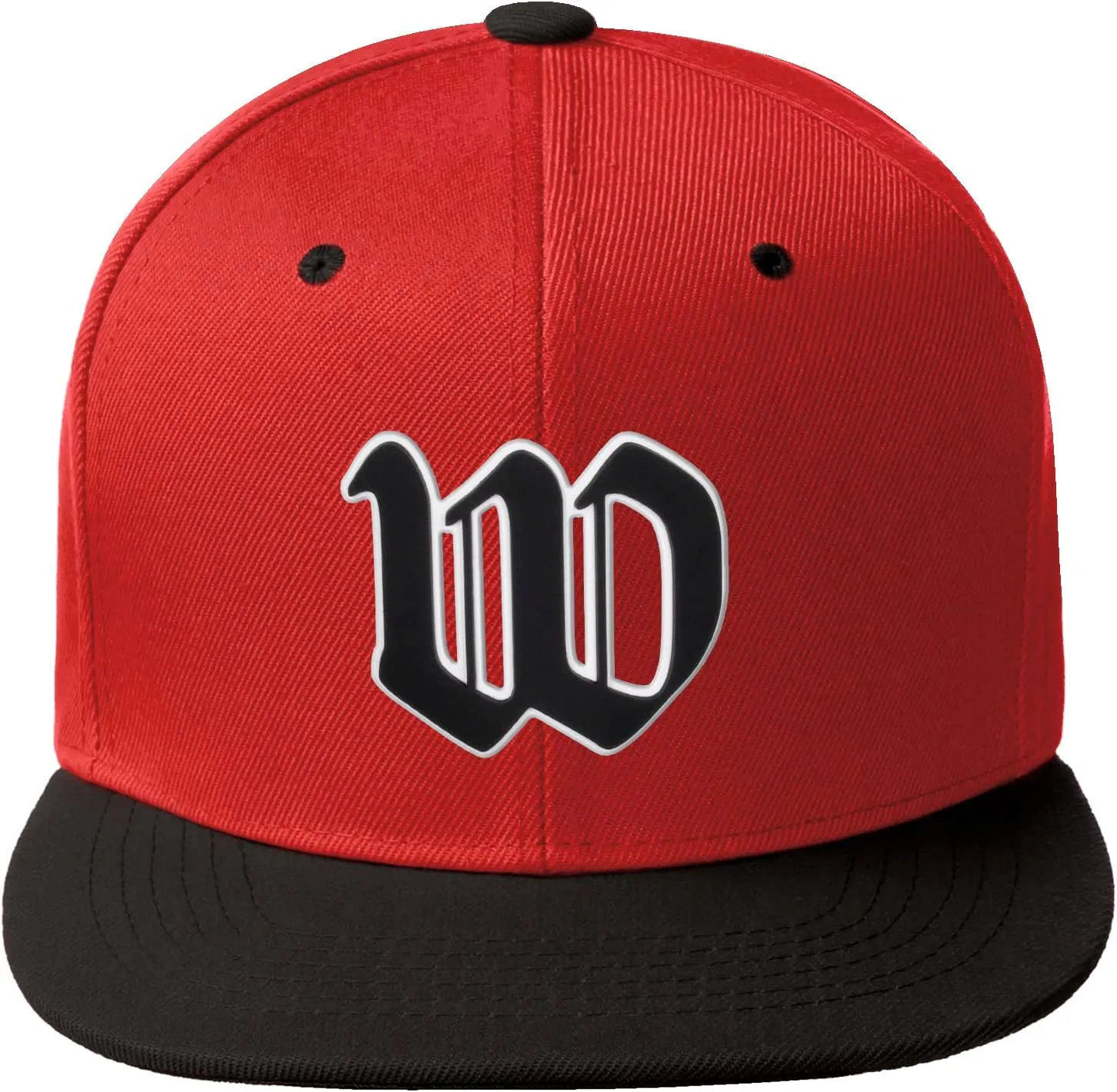 Daxton Classic Snapback Old English Alphabet A to Z Numbers Initials Flat Bill Visor Cap