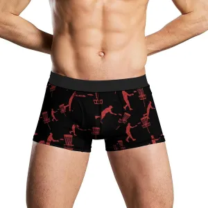 Disc Golf Icon Basket Tight Boxer Briefs for Men Soft Breathable Sports Underwear Underpants Stretch Trunks
