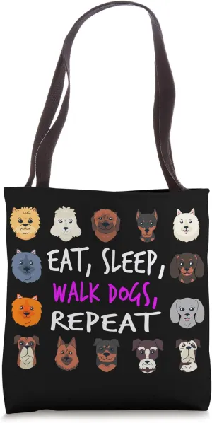 Dog Walker Bag Funny Dog Walking Saying Dog Walker Gift Tote Bag