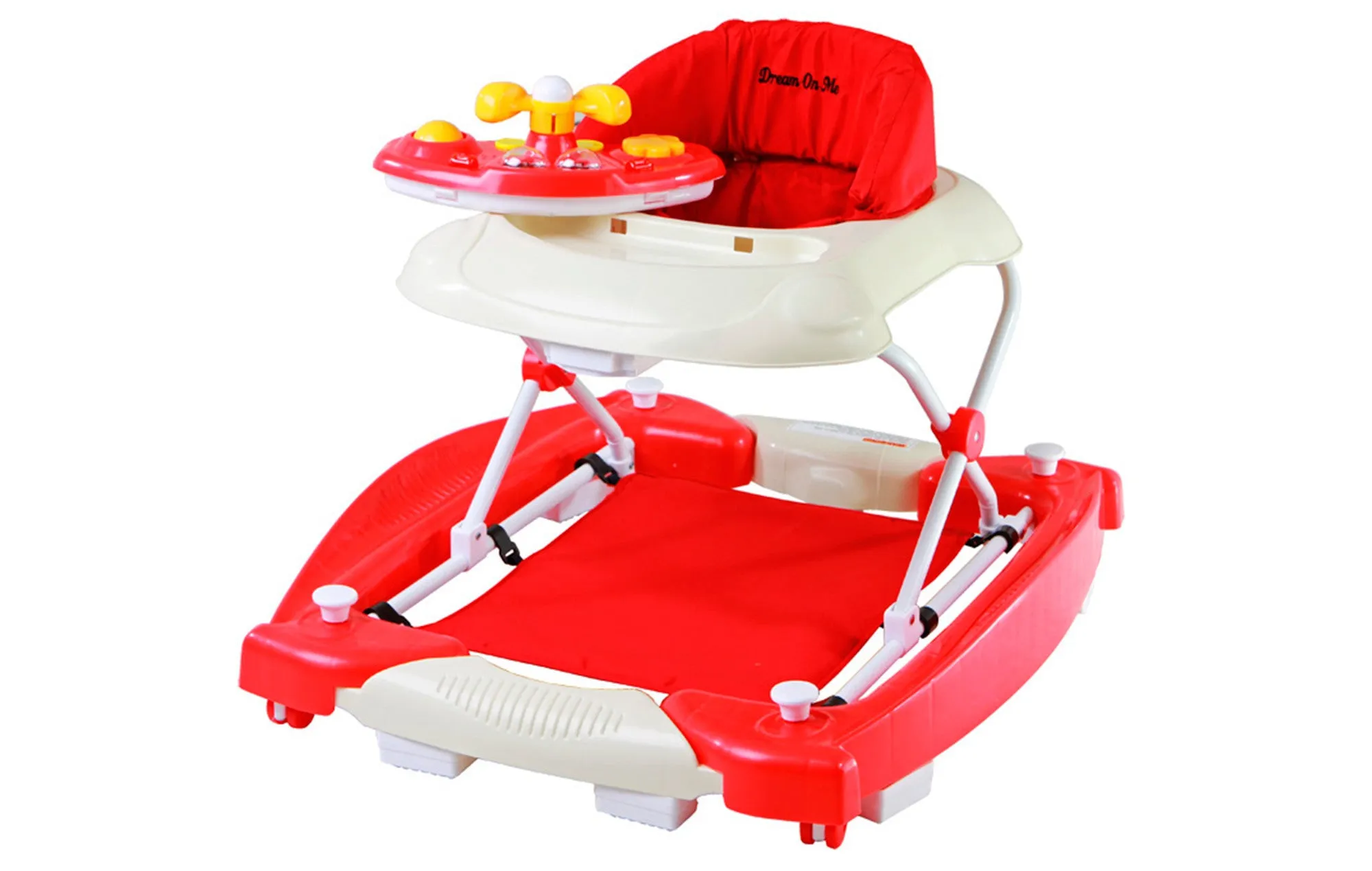 Dream On Me Dynamic 2 in 1 Walker and Rocker In Red