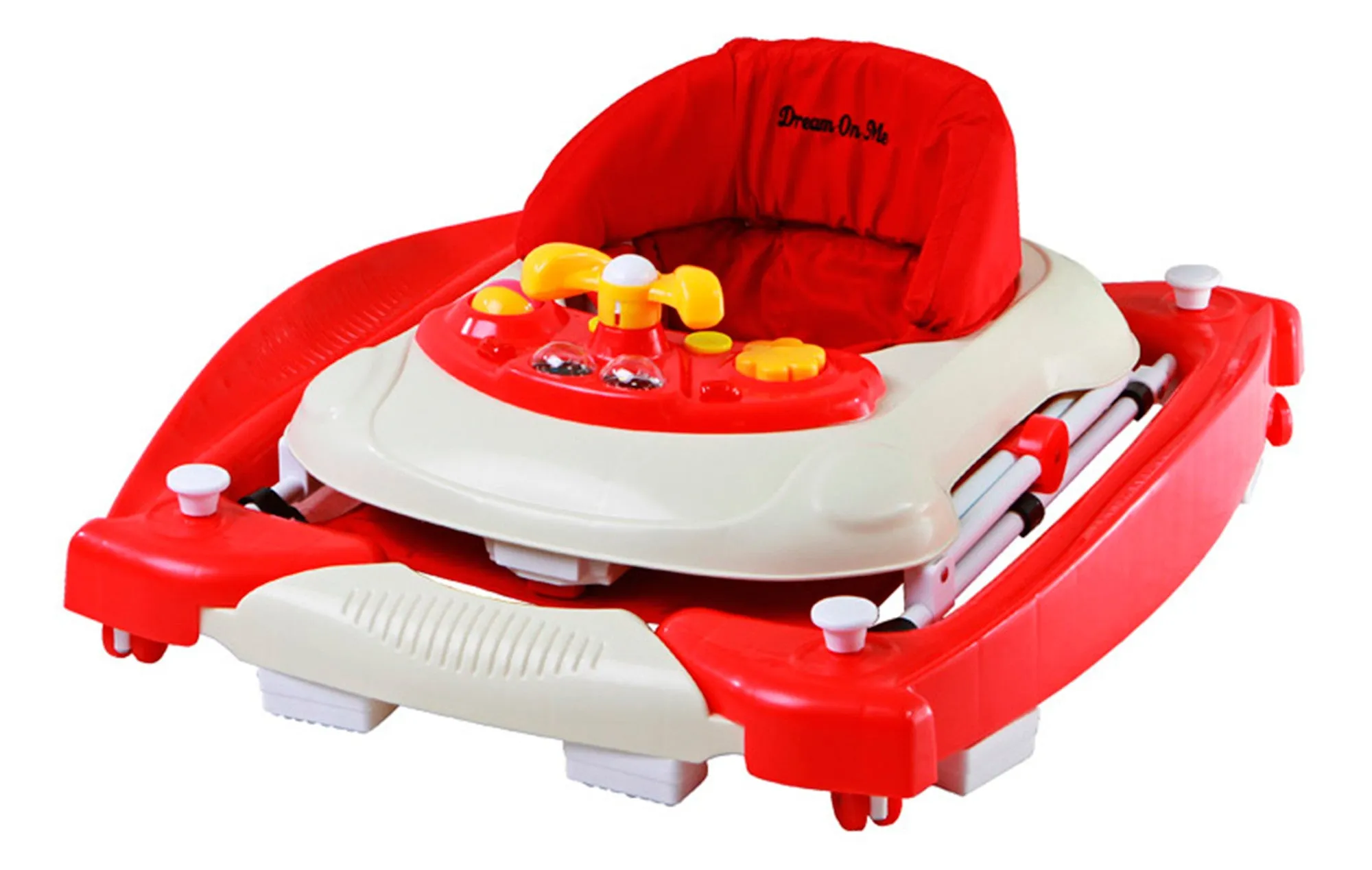 Dream On Me Dynamic 2 in 1 Walker and Rocker In Red
