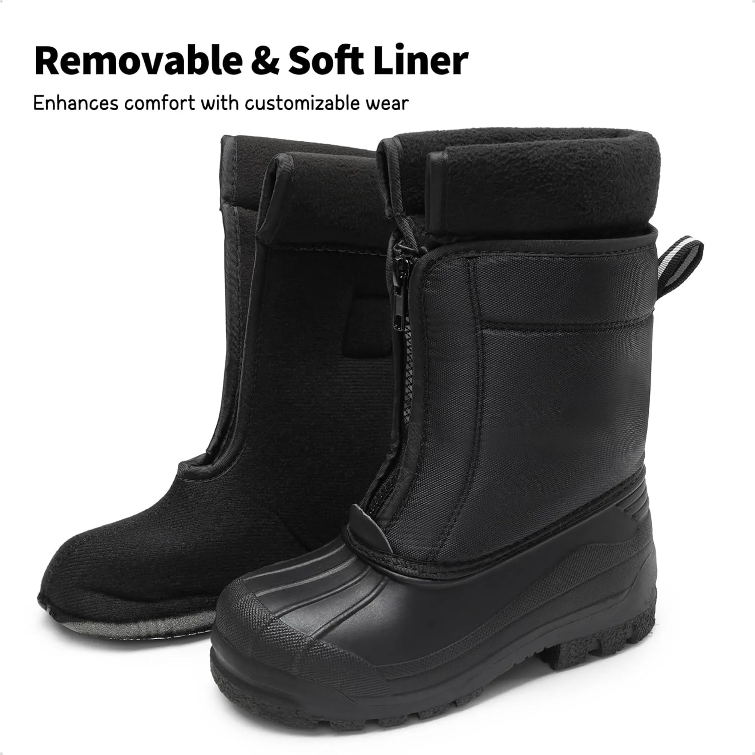 DREAM PAIRS Boys Girls Waterproof Winter Snow Boots