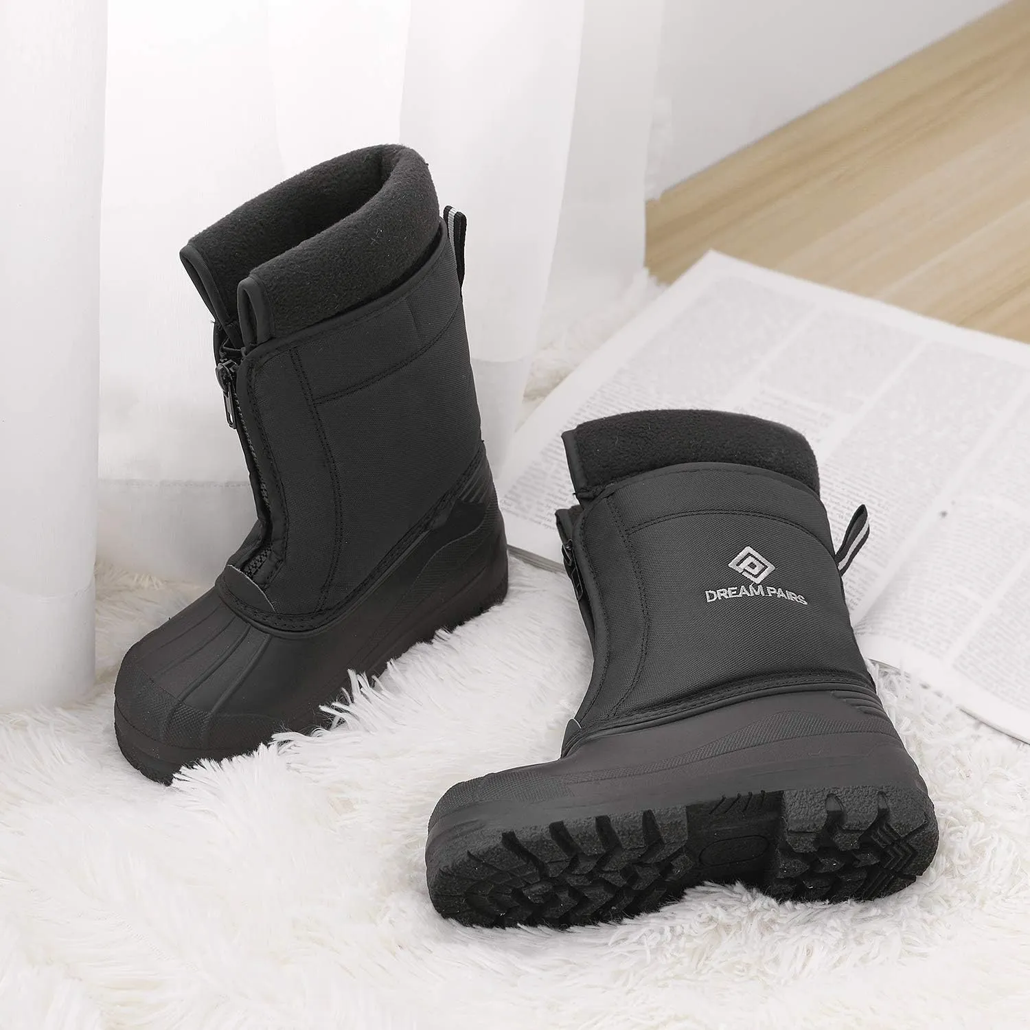 DREAM PAIRS Boys Girls Waterproof Winter Snow Boots