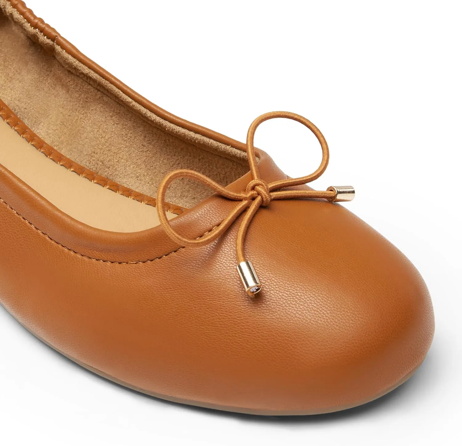DREAM PAIRS Women's Ballet Flats, Foldable Round Toe Dress Shoes, Comfortable Slip On Work Flat Shoes with Bowknot