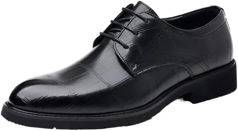 Dress Formal Shoes for Men Men's Italian Oxford Luxury Leather Pointed Toe Classic Derbies Wedding