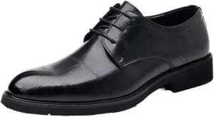 Dress Formal Shoes for Men Men's Italian Oxford Luxury Leather Pointed Toe Classic Derbies Wedding