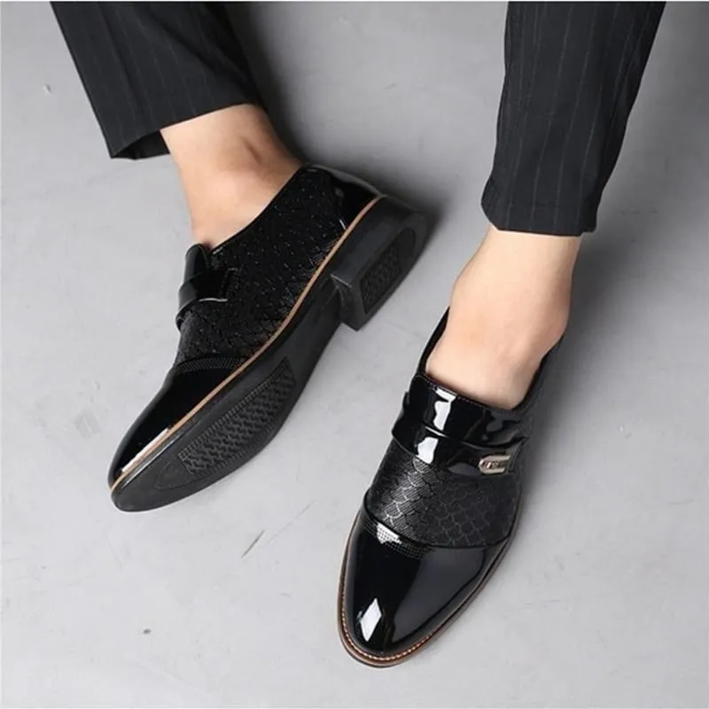Dress Oxford Shoes for Men Men's Slip-On Comfort Orthopedic Dress Shoes Pointed Tip Casual Business