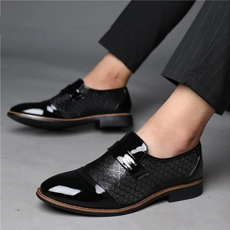 Dress Oxford Shoes for Men Men's Slip-On Comfort Orthopedic Dress Shoes Pointed Tip Casual Business