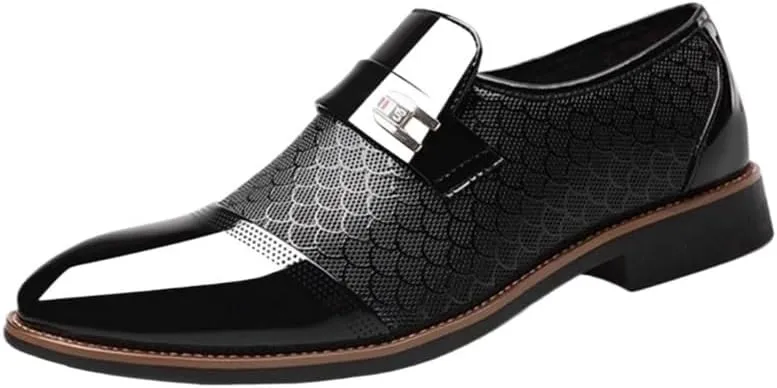 Dress Oxford Shoes for Men Men's Slip-On Comfort Orthopedic Dress Shoes Pointed Tip Casual Business