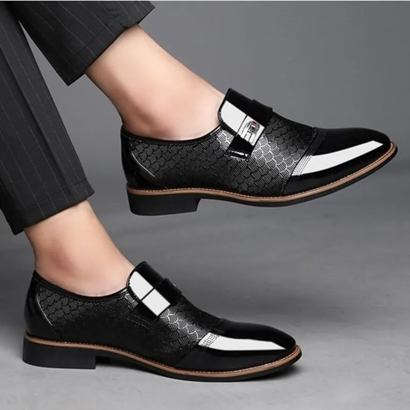 Dress Oxford Shoes for Men Men's Slip-On Comfort Orthopedic Dress Shoes Pointed Tip Casual Business