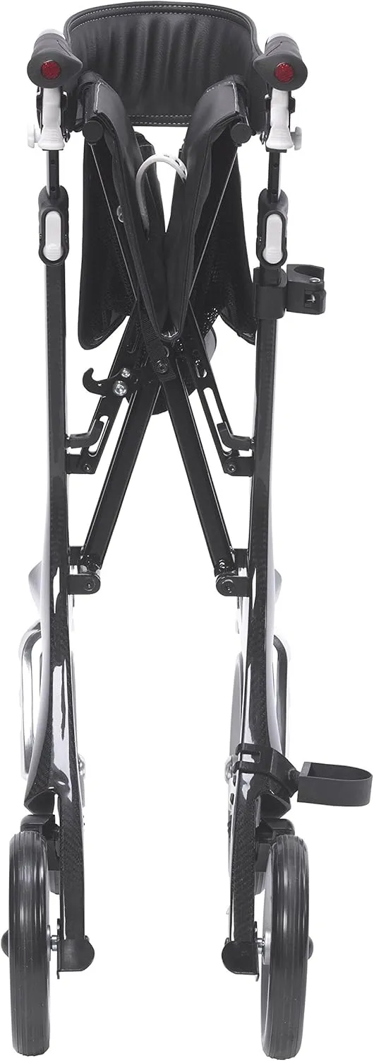 Drive Medical RTL10266CF Nitro Elite CF Foldable Rollator Walker with Seat, Black