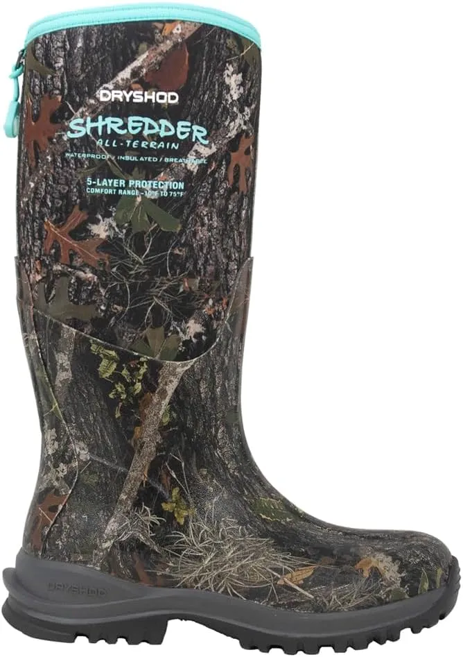 Dryshod Womens Shredder MXT Hunting Boot, Camo/Blue