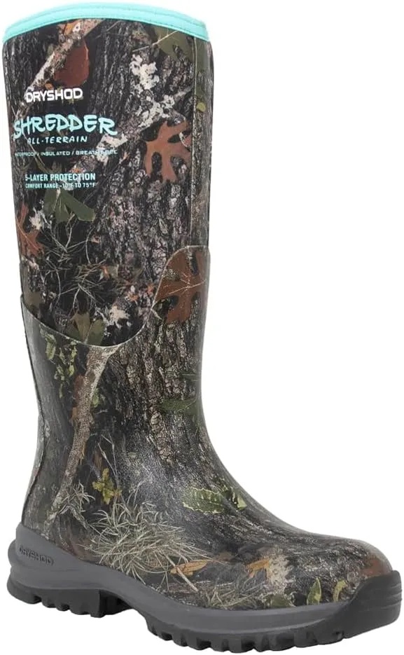 Dryshod Womens Shredder MXT Hunting Boot, Camo/Blue