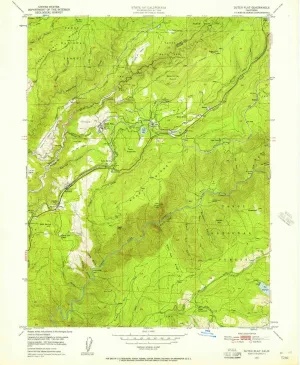 Dutch Flat CA topo map, 1:24000 Scale, 7.5 X 7.5 Minute, Historical, 1950, Updated 1957, 26.8 x 22 in