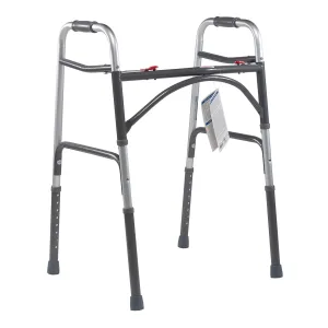 Dynarex 10165 Heavy Duty Bariatric Walker, Adjustable Height up to 39", 500 Pound Weight Capacity, Silver