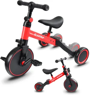 Elantrip 5 in 1 Balance Bike for 1 to 3 Years Old Kids,Toddler Tricycle Kids Trikes Tricycle, Best Toys for Boy & Girl, Balance Training,Adjustable Seat and Removable Pedal