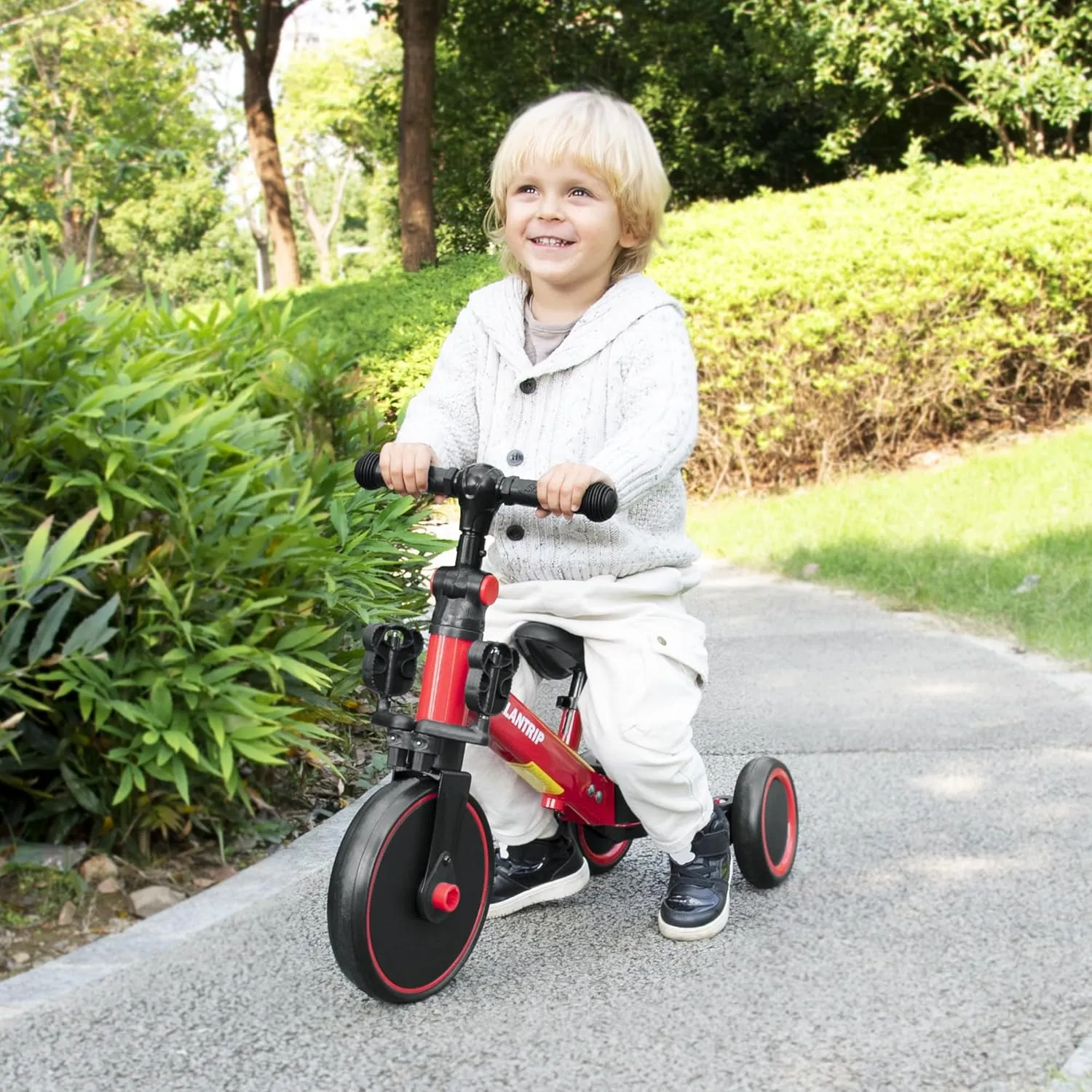 Elantrip 5 in 1 Balance Bike for 1 to 3 Years Old Kids,Toddler Tricycle Kids Trikes Tricycle, Best Toys for Boy & Girl, Balance Training,Adjustable Seat and Removable Pedal