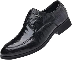 Elegant Tuxedo Shoes for Men Daily Casual Lace Up Oxford British Style Luxury Wedding Dress Leather Shoes