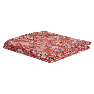 Evette Cotton Sheet - Scarlet Flat Sheet
