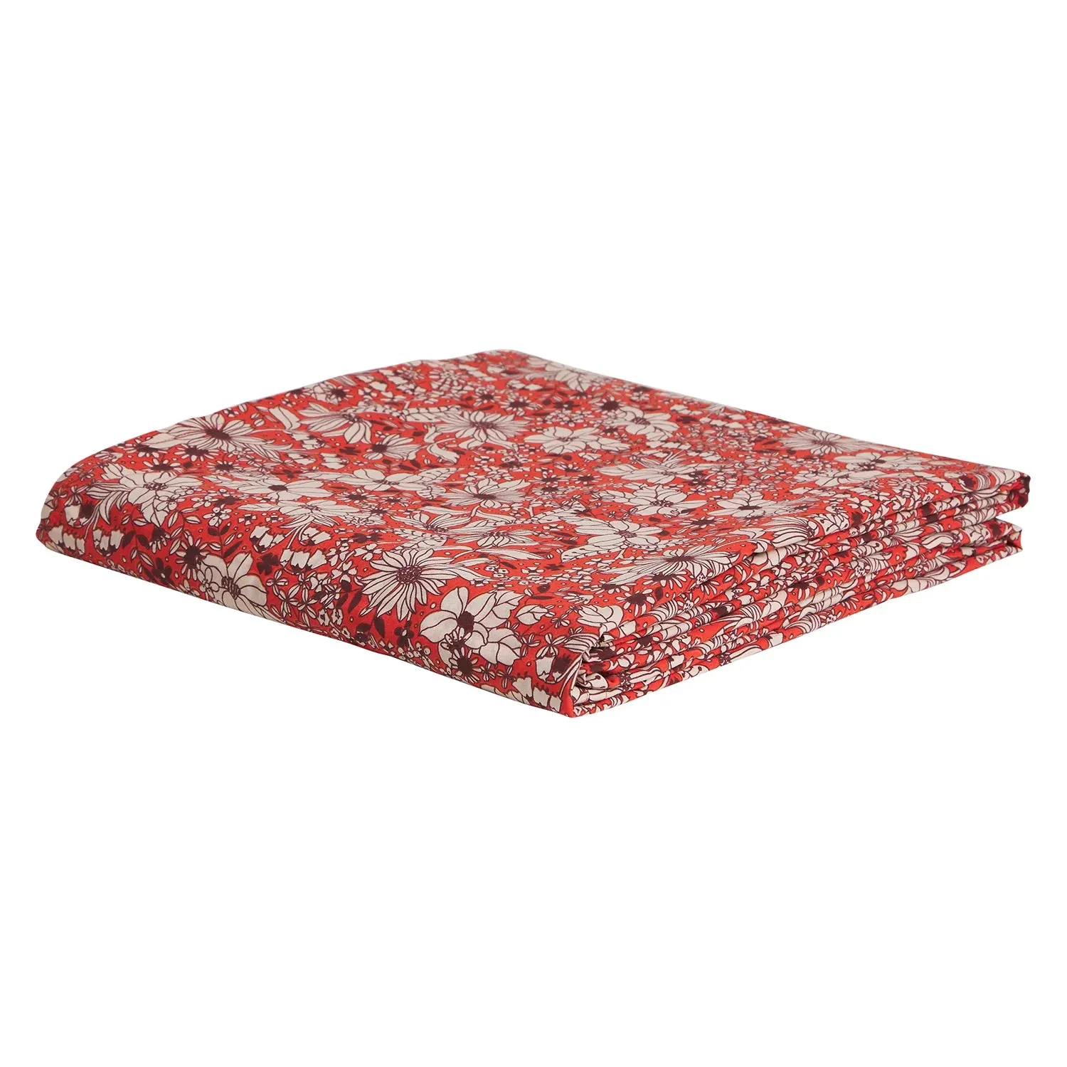 Evette Cotton Sheet - Scarlet Flat Sheet