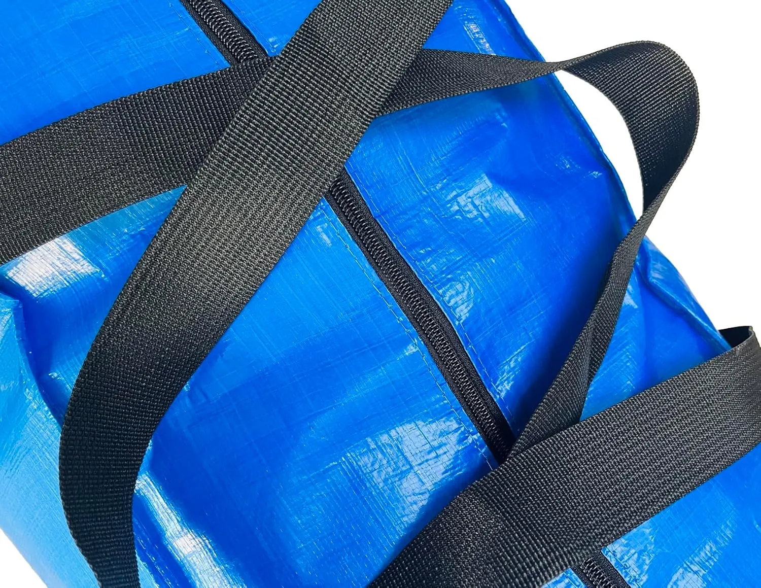 Extra Large Storage Bags, Jumbo Moving Tent Storage Bags, Waterproof Foldable Big Blue XL Duffle Bag for Travel, 38x23x11inch - 2PACK
