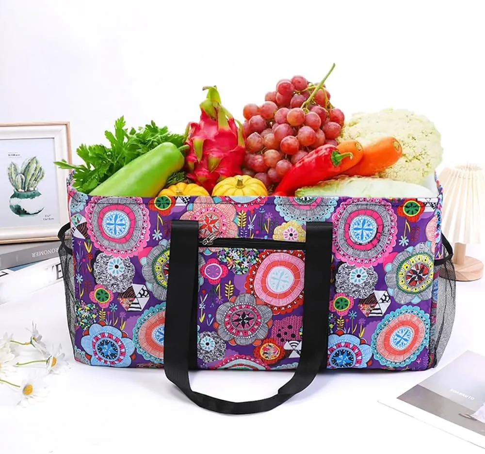 Extra Large Utility Tote - Reusable Shopping Bags, Waterproof Beach Bag, Foldable Storage