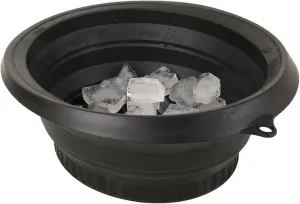 Face Bowl for Ice, Portable Foldable Silicone Ice Facial Bowl, with Built-in Ic𝖾 Tray, Foldable Cold Plunge Bow𝗅 for Skincare - for Home/Travel Use (black)