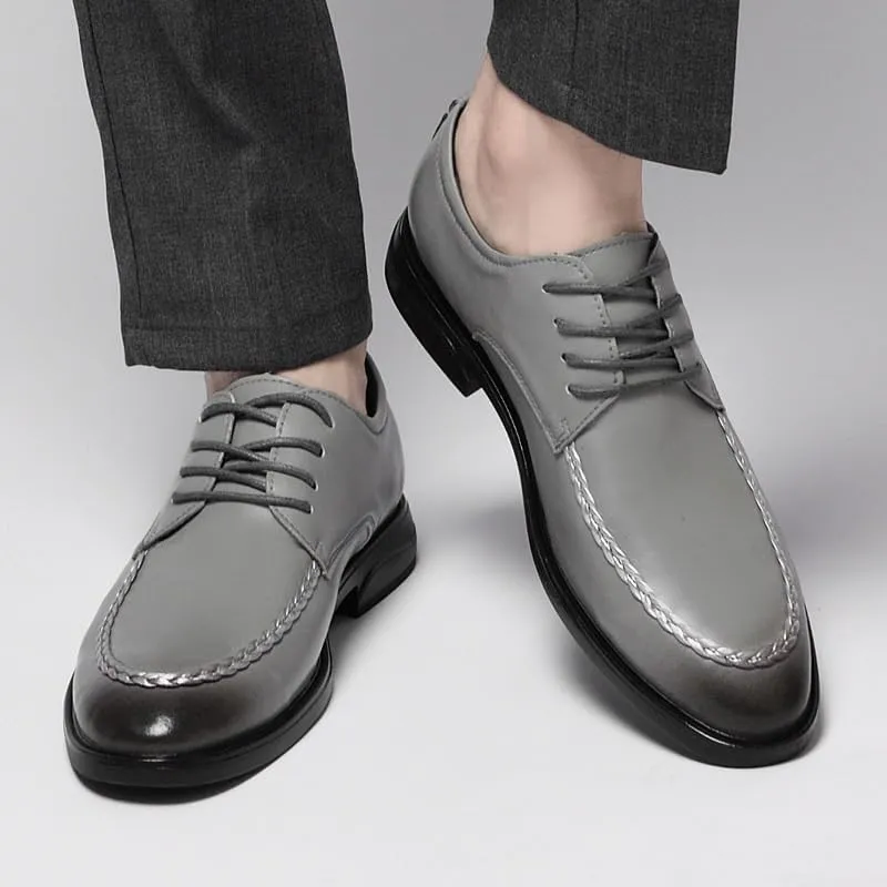 Fashionable Brogue Wingtip Dress Shoes Classic Patent Lace-up Oxfords Men's Casual Wedding Prom Leather Shoes