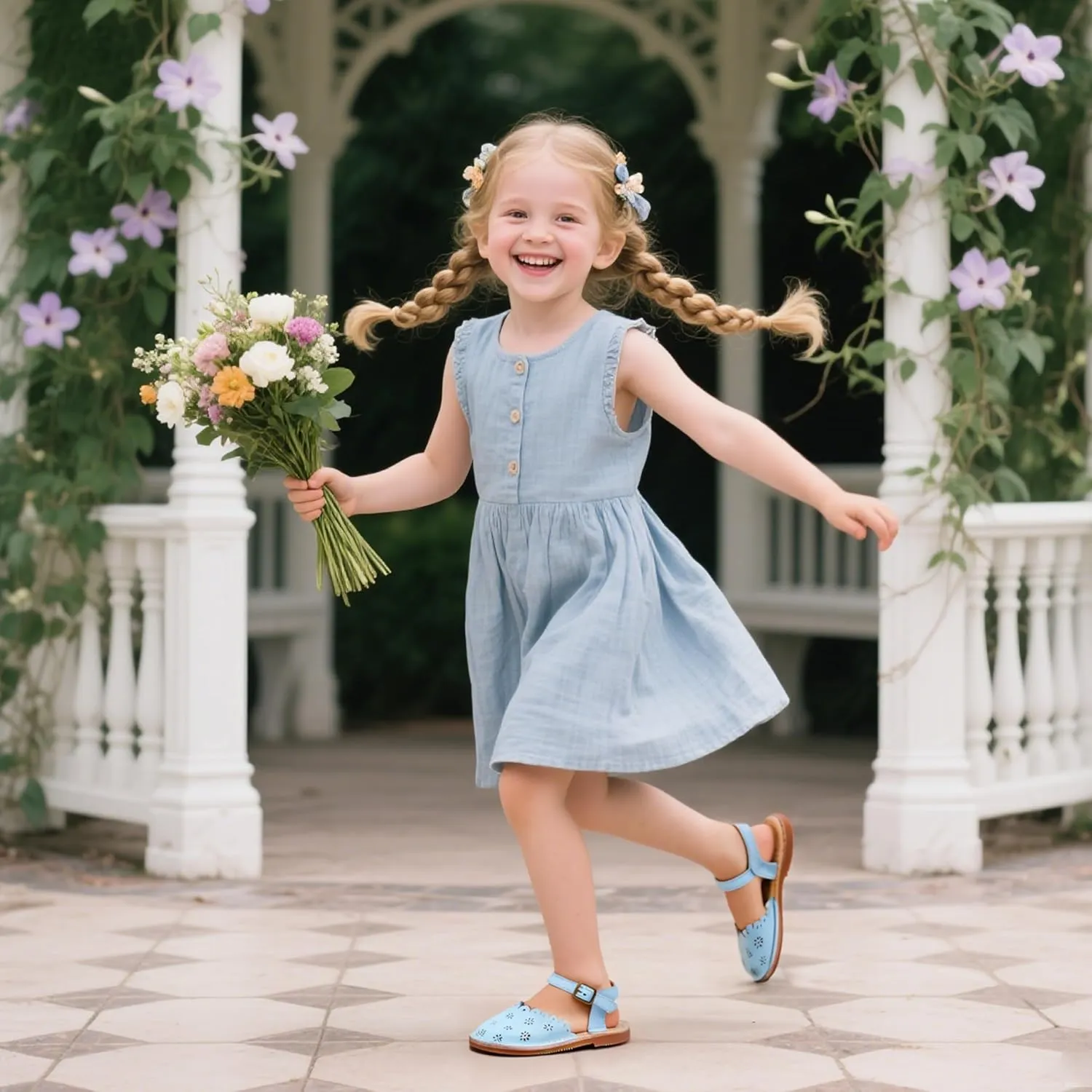 Flaryzone Toddler/Little Kids' Classic Rome Open-Toe Flat Sandals