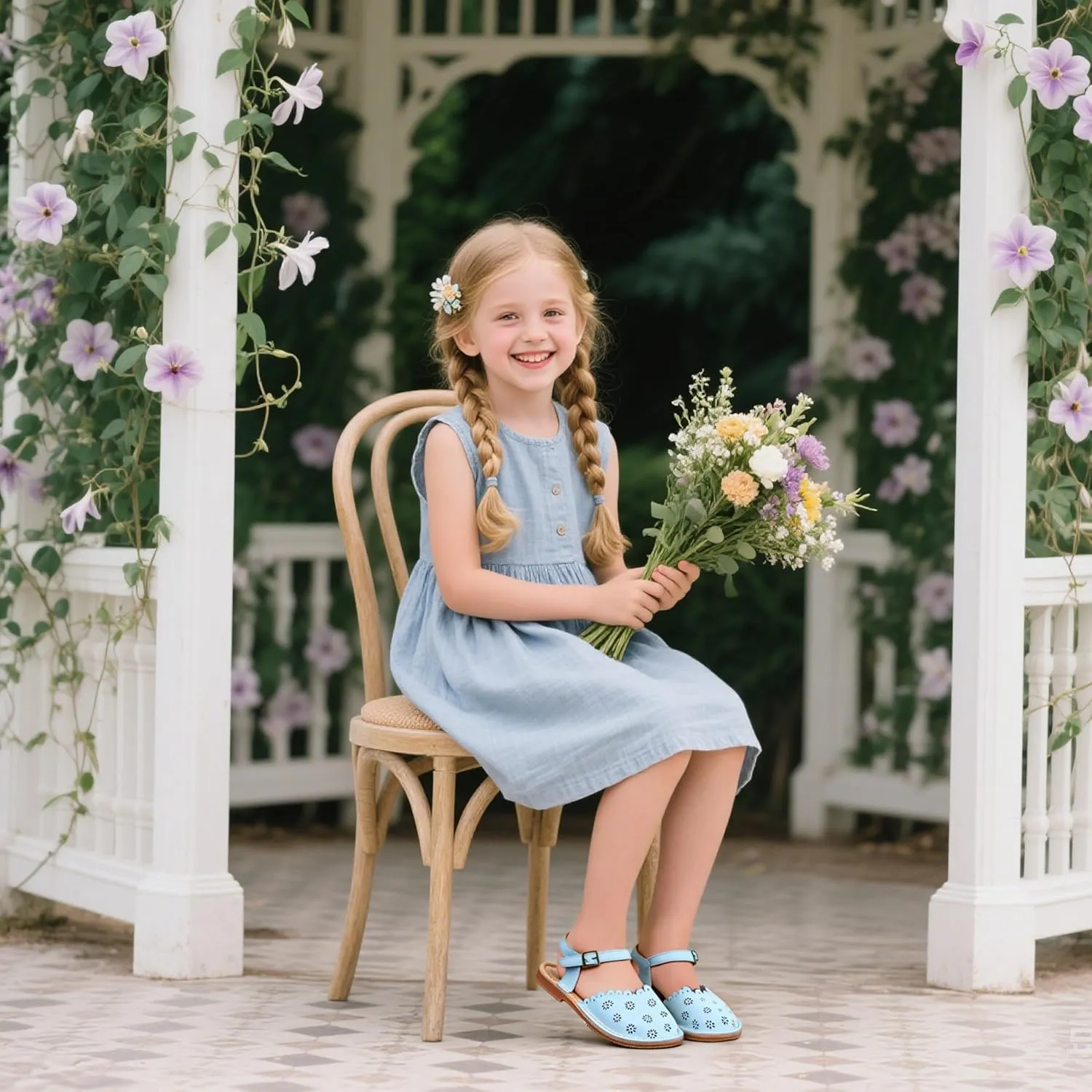 Flaryzone Toddler/Little Kids' Classic Rome Open-Toe Flat Sandals