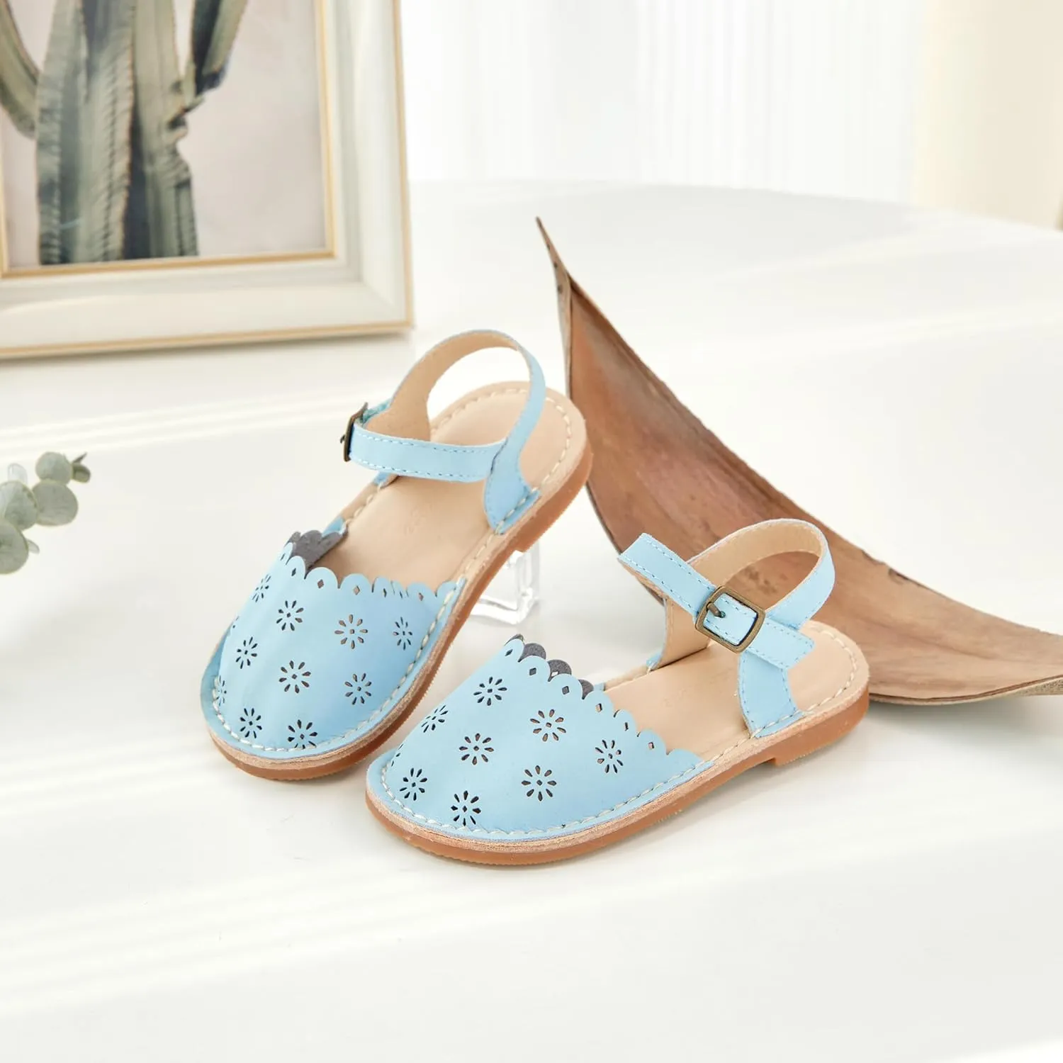 Flaryzone Toddler/Little Kids' Classic Rome Open-Toe Flat Sandals